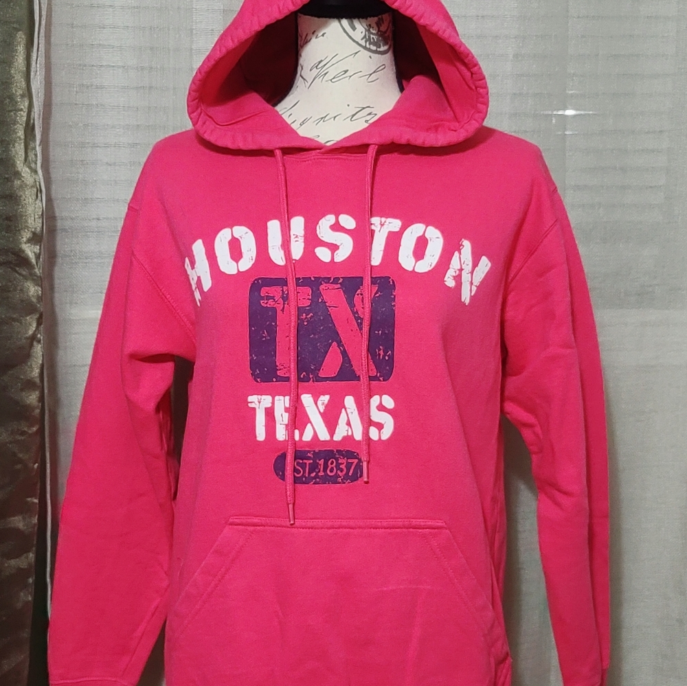 Hot PINK Houston TEXAS hoody Sweater